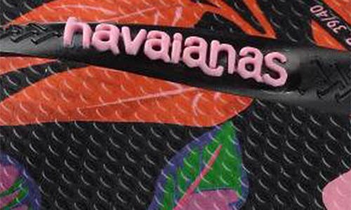 Shop Havaianas Floral Flip Flop In Black