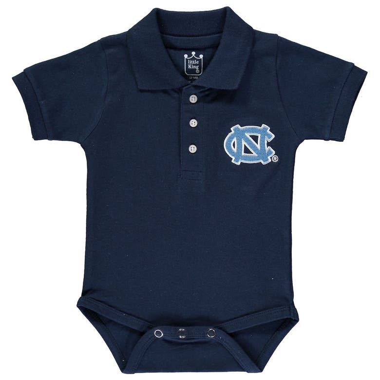Little King Babies' Infant Navy North Carolina Tar Heels Polo Bodysuit