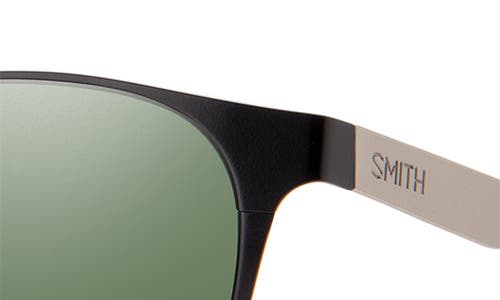 Shop Smith Eastbank 52mm Chromapop™ Polarized Round Sunglasses In Matte Black/silver/gray