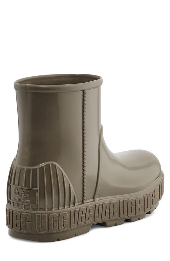 Ugg Drizlita Genuine Shearling Lined Rain Boot In Burnt Olive