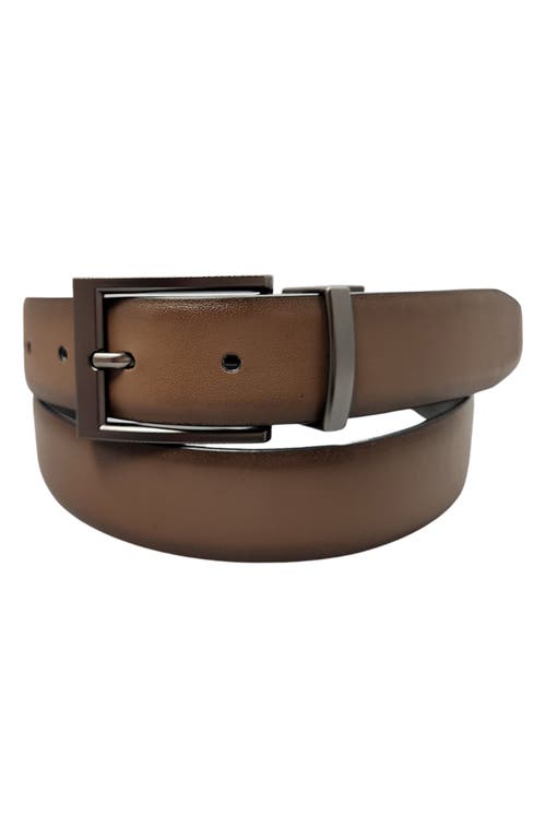Shop Bosca Reversible Pindot Leather Belt In Black/brown