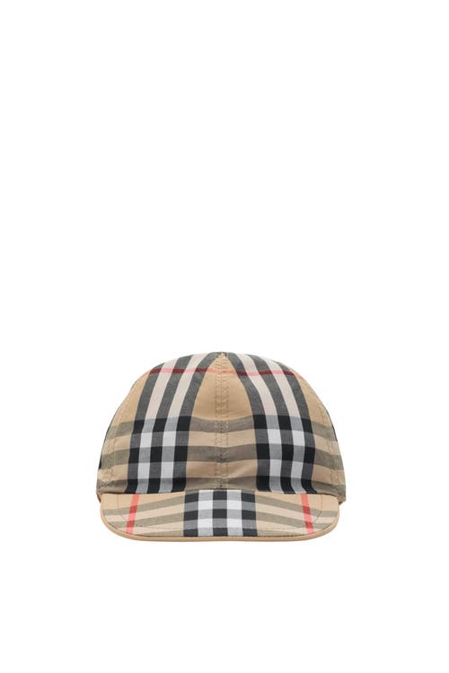 Burberry Reversible Cotton Baseball Cap In Sand