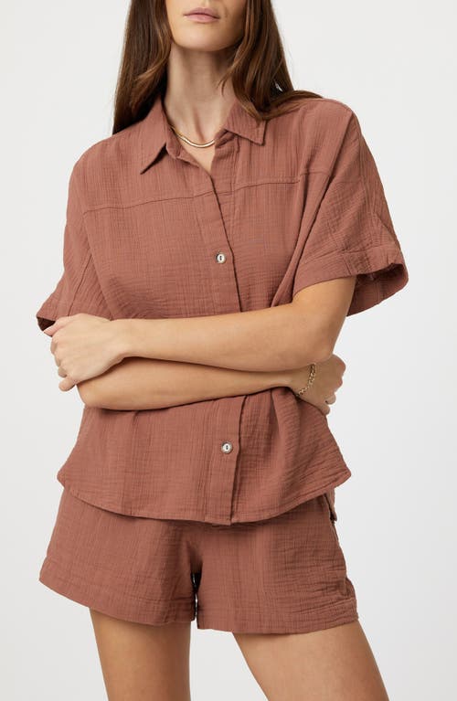 Mavi Jeans Gauze Shirt Brownie at Nordstrom,