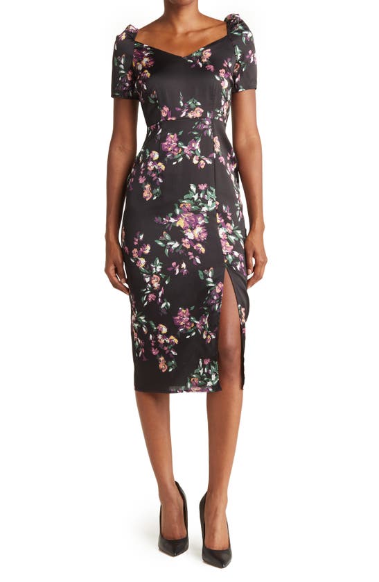 Sam Edelman Tossed Floral Puff Sleeve Midi Dress In Bushel Floral ...