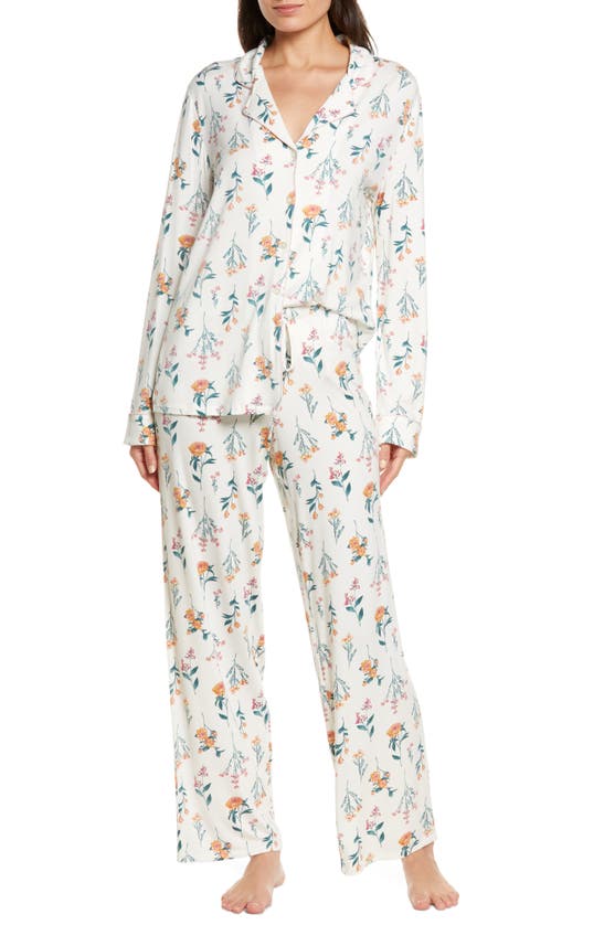 Nordstrom Moonlight Eco Pyjamas In Ivory Egret Gemma Floral