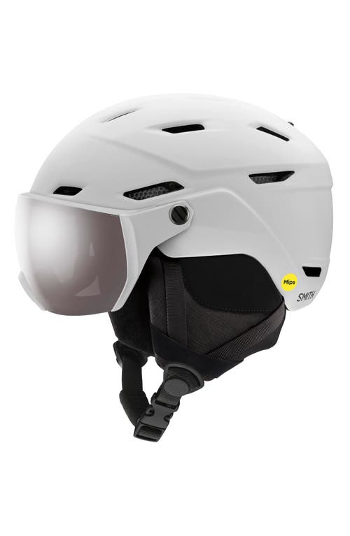 Shop Smith Survey Snow Helmet With Mips In Matte White/platinum