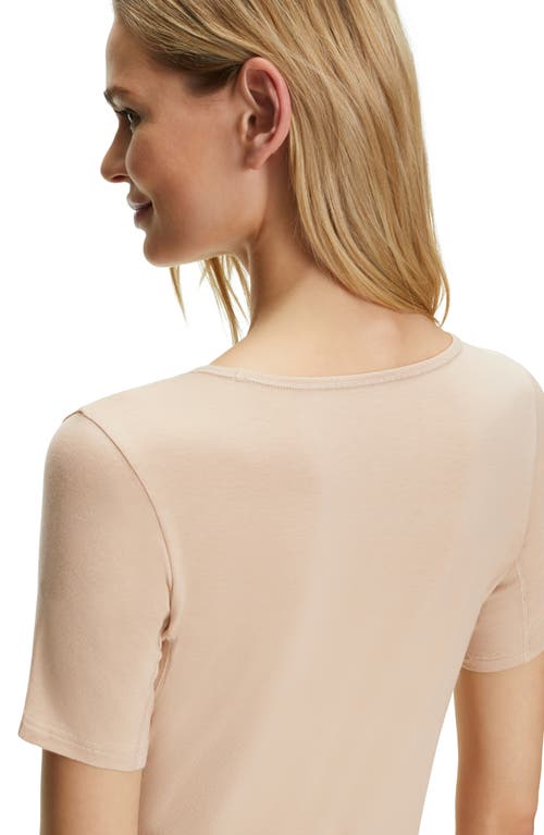 Falke Daily Climate Control Cotton Blend T-shirt In Camel