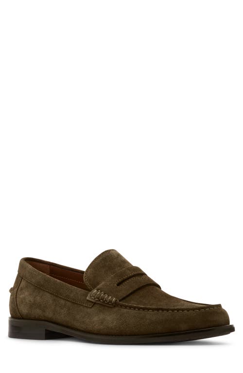 Shop Steve Madden Alonso Penny Loafer In Khaki Green