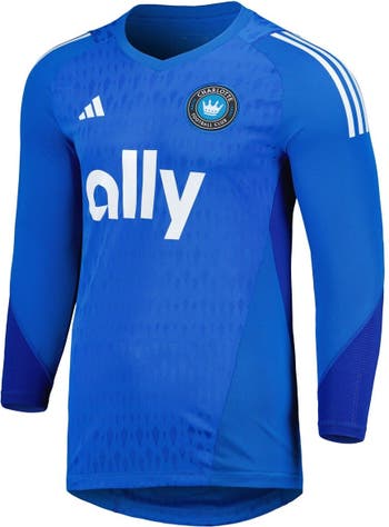 Men's adidas Blue Charlotte FC 2023 Goalkeeper Long Sleeve Replica Jersey