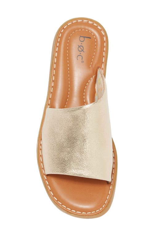 B O C Keely Slide Sandal In Champagne
