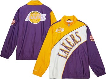 Mitchell & Ness Men's Purple Los Angeles Lakers Game Day Windbreaker Full-Zip Jacket