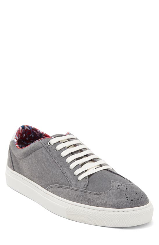 Paisley & Gray Addington Wingtip Leather Sneaker In Grey Suede