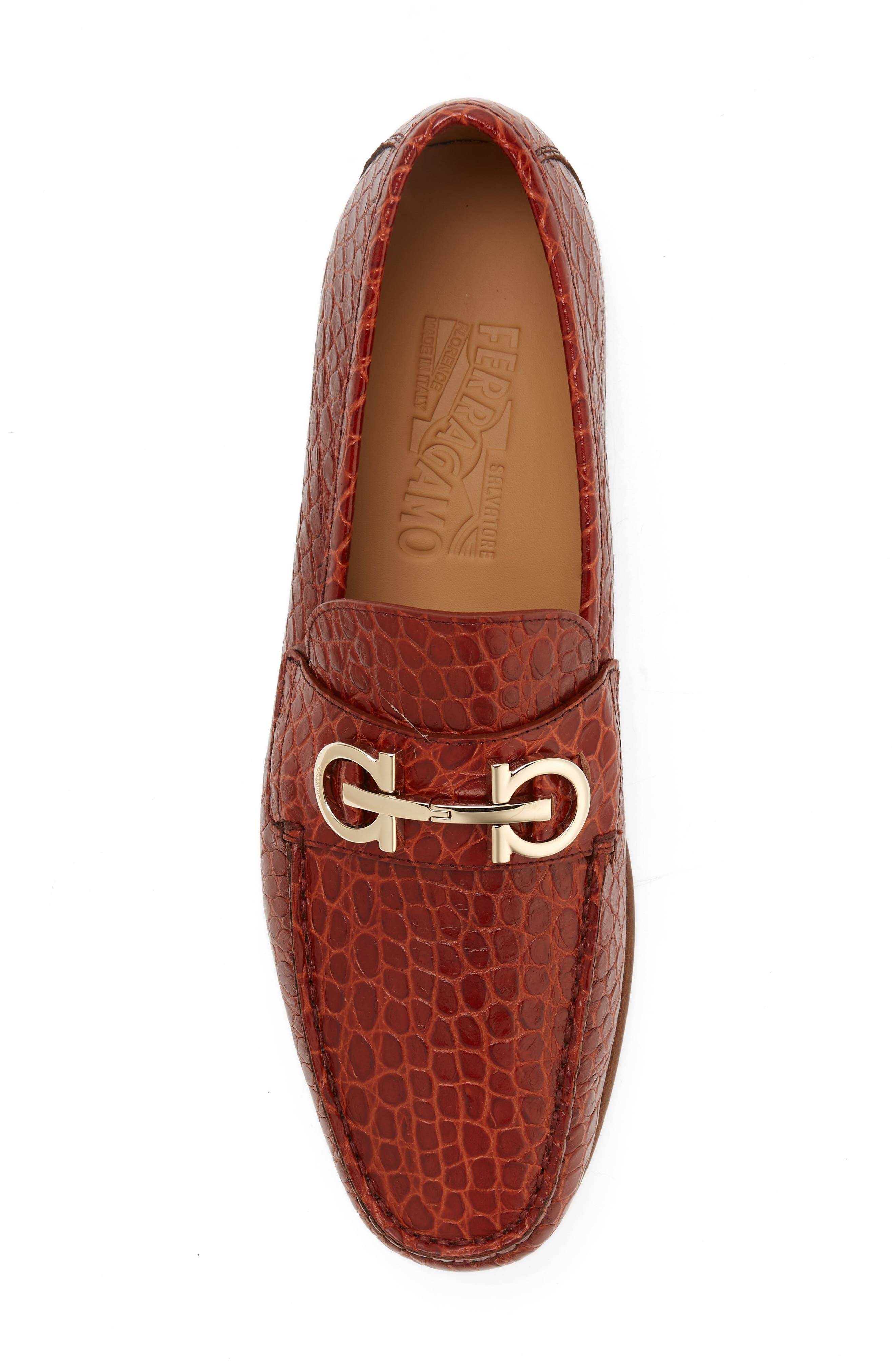 FERRAGAMO Galileo Croc Embossed Loafer (Men) Nordstrom