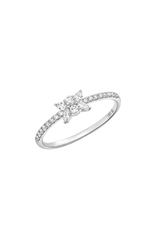 Shop Bony Levy Getty Diamond Stacking Ring In 18k White Gold