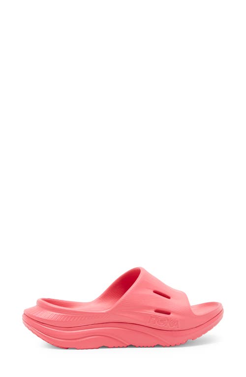 Shop Hoka Gender Inclusive Ora Recovery Slide 3 Sandal In Raspberry/raspberry