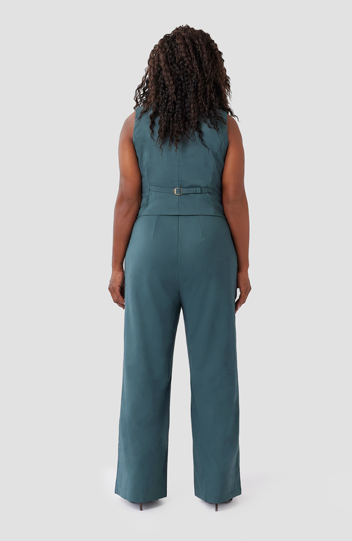Aam The Label The Wool Wide Leg Pant For Full Hips And Thighs In Storm