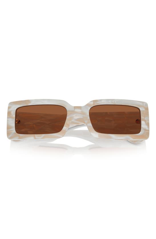 Dolce & Gabbana 53mm Rectangular Sunglasses In Light Brown