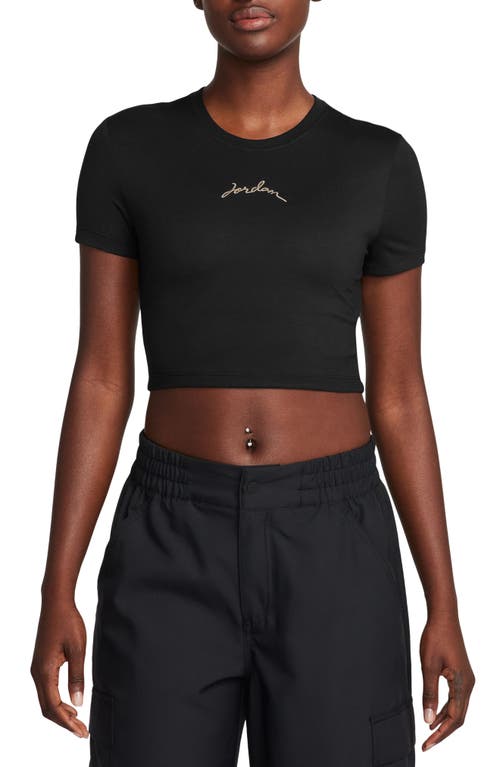 Jordan Slim Fit Baby Tee In Black/legend Medium Brown