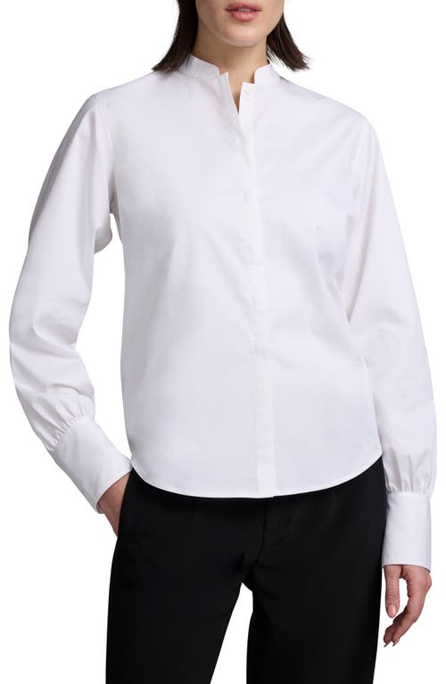 Nic + Zoe Nic+zoe Anywhere Stretch Poplin Button-up Shirt In Paper White