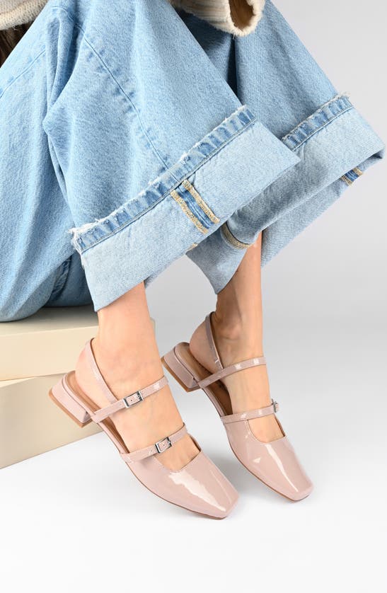 Shop Journee Collection Gretchenn Slingback Mary Jane Pump In Beige