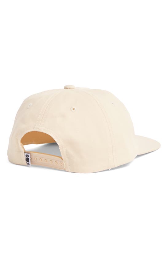 Shop Obey Select Snapback Cap In Unbleached
