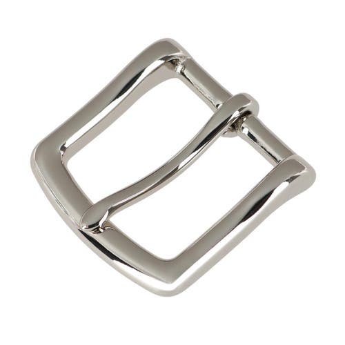 Trafalgar 32mm Solid Brass Polished Silver Single Prong Buckle In Silver