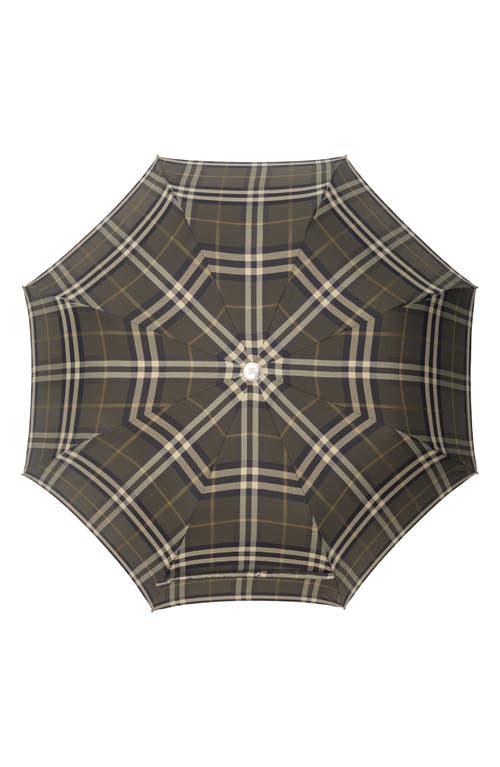 Burberry Georgie Check Compact Umbrella In Heath Ip Check