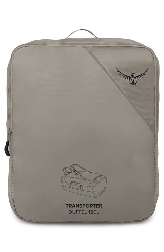 Shop Osprey Transporter® 120l Water Resistant Duffle Backpack In Tan Concrete