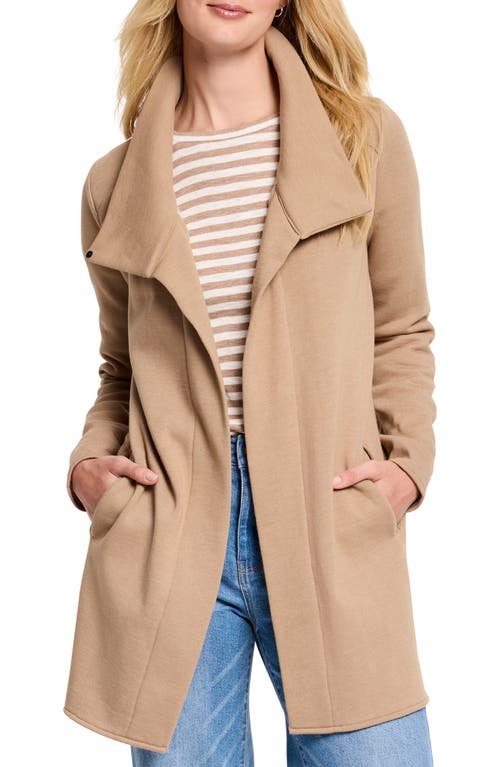 Shop Nic + Zoe Nic+zoe Around Town Open Front Knit Jacket In Mochachino