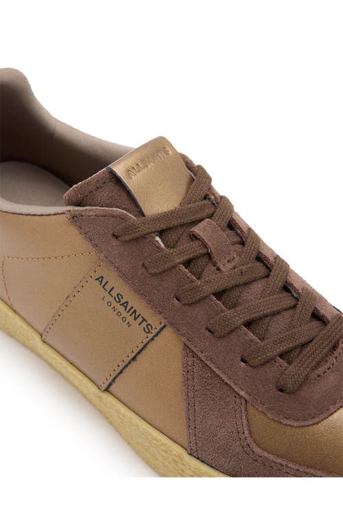 Shop Allsaints Jaimee Sneaker In Bronze Brown