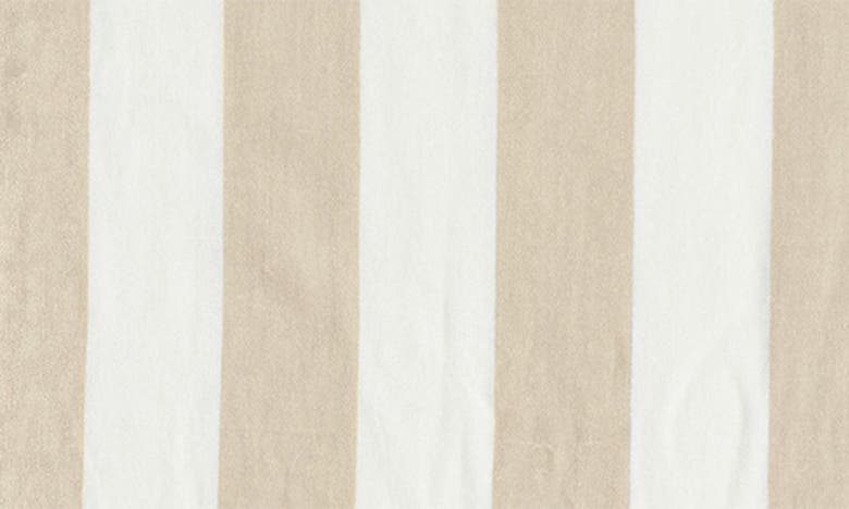 Woven & Weft Pastel Cabana Cotton Beach Towel In Oatmeal