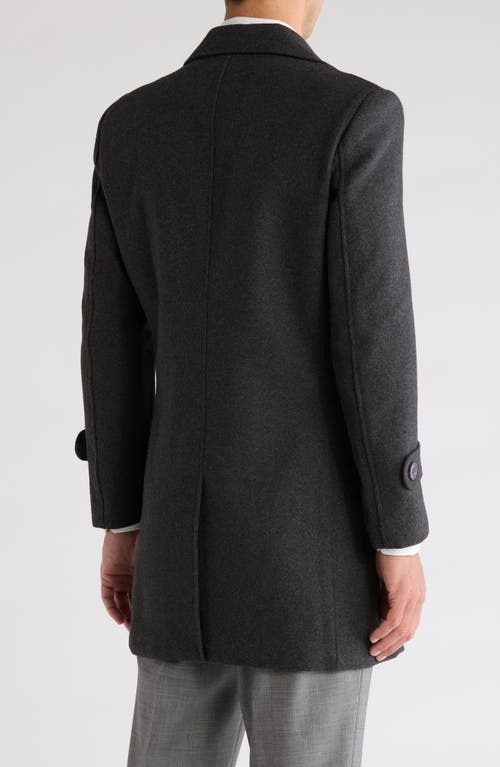 Braveman Double Breasted Coat In Charcoal