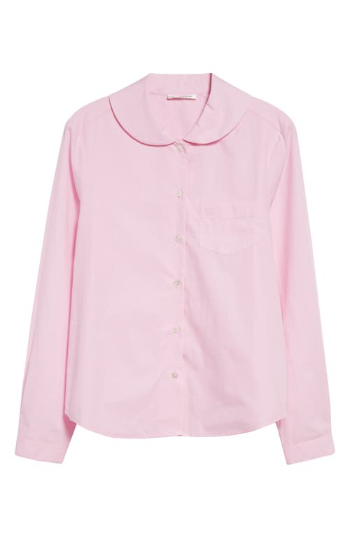 Shop Sandy Liang Wilbur Cotton Poplin Button-up Shirt In Pink