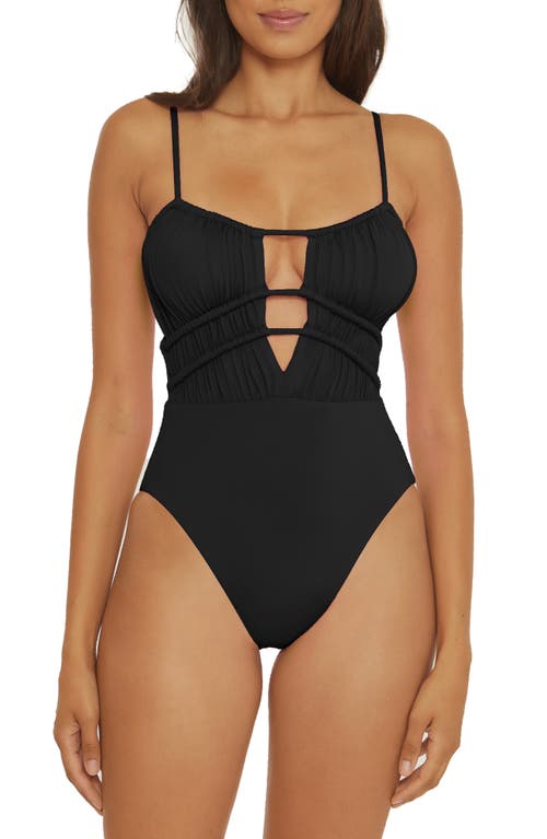 Color Code Santorini One-Piece Swimsuit in Black