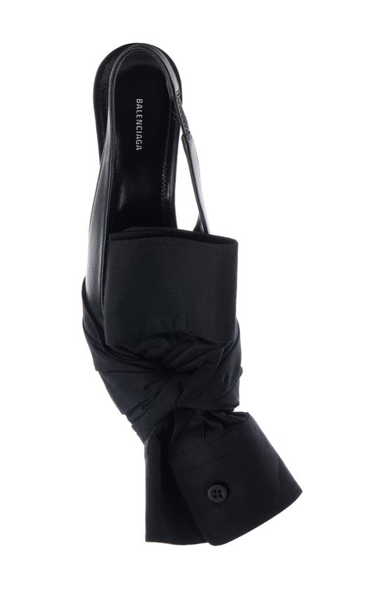 Shop Balenciaga Chemise Pointed Toe Slingback Pump In Black