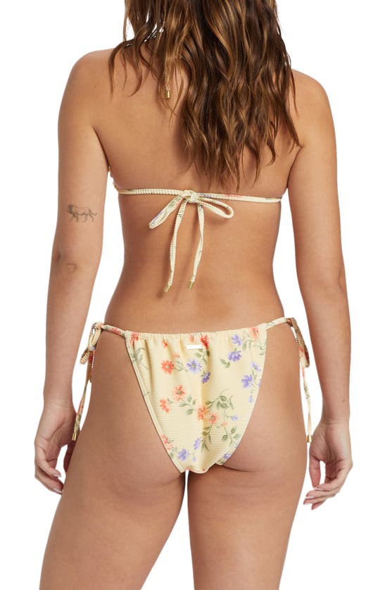 Shop Billabong Kismet Bells Side Tie Bikini Bottoms In Yellow