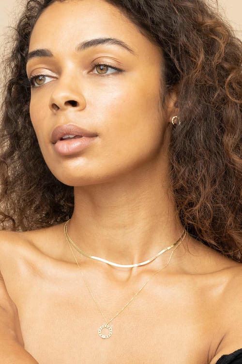 ORADINA ORADINA 14K YELLOW GOLD PARK AVENUE HERRINGBONE CHOKER