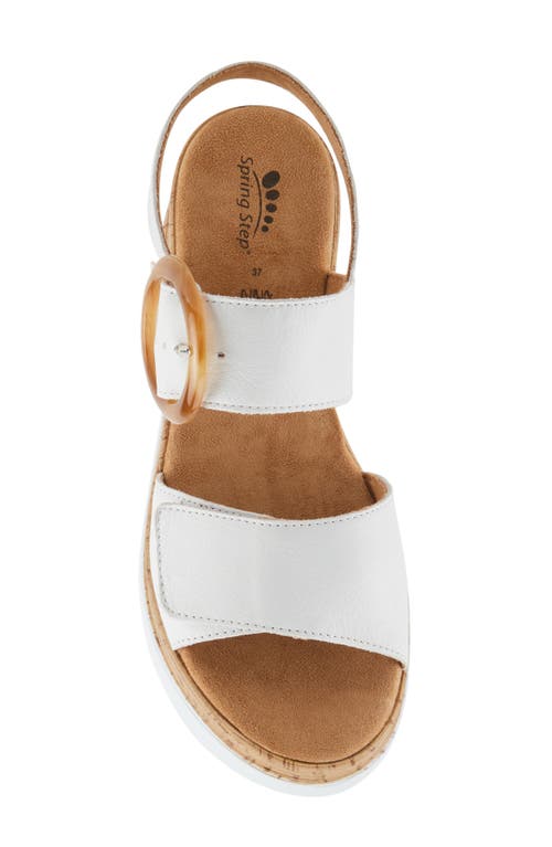 Spring Step Abarah Slingback Platform Sandal In White