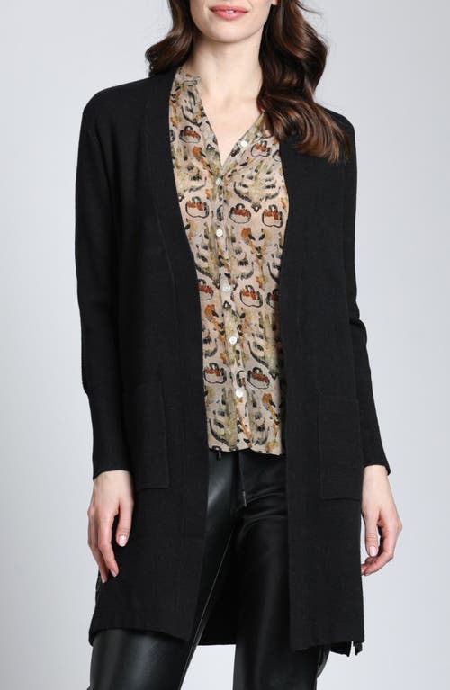 Shop Apny Side Button Duster Cardigan In Black