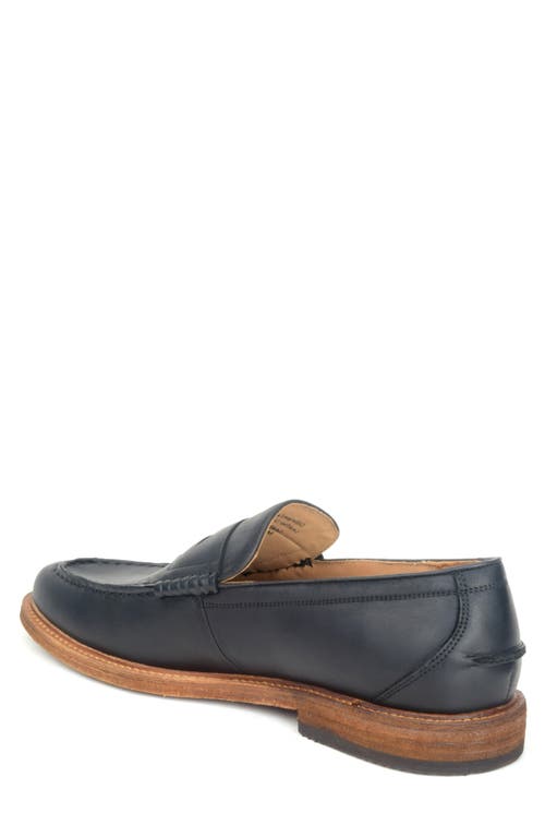 Warfield & Grand Dillinger Moc Toe Penny Loafer In Black