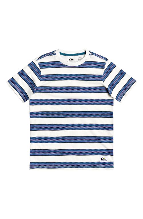 Quiksilver Kids' Fogi Stripe T-Shirt in Snow White 