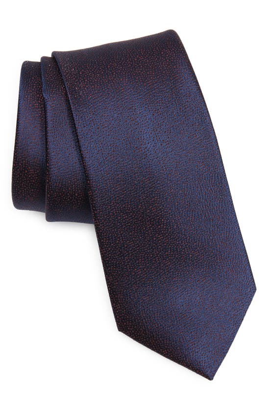 Wrk Textured Silk Tie In Burgundy