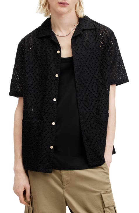 Eyelet Embroidered Short Sleeve Shirt main image 0