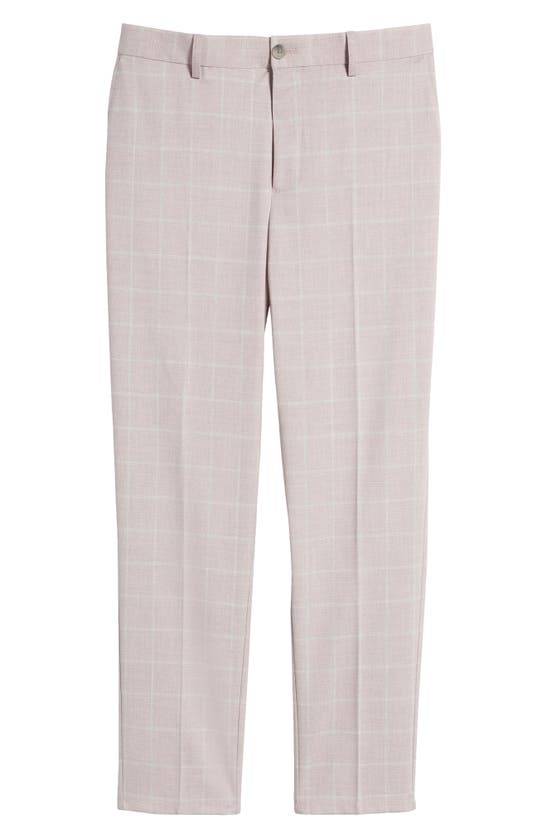 Shop Open Edit Plaid Pants In Pink-white Genoa Pane