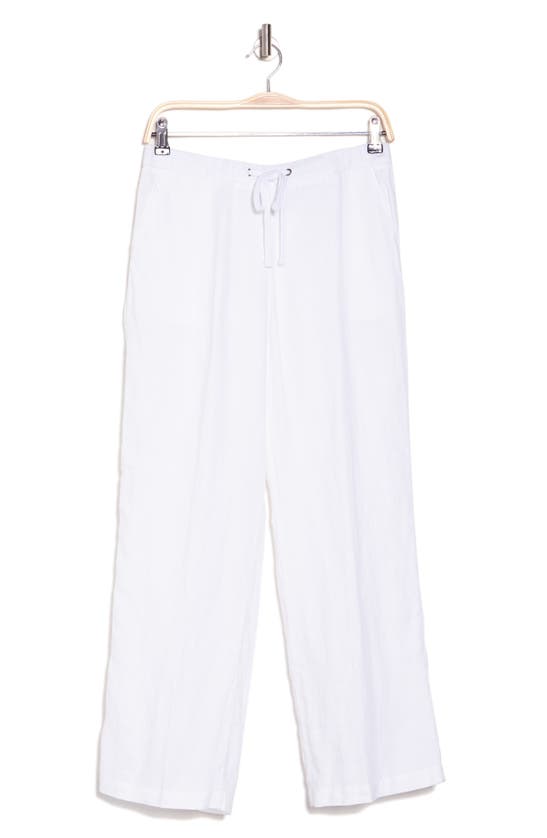 James Perse Linen Lounge Pants In White