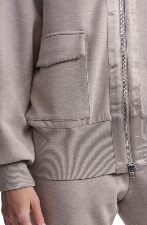Varley Roxbury Zip-up Sweatshirt In Taupe Marl
