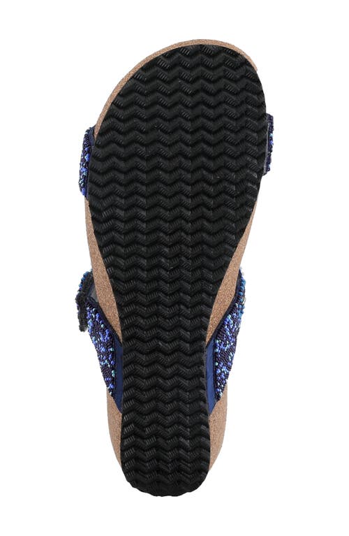 Azura By Spring Step Bahama Embellished Slide Sandal In Navy Multi