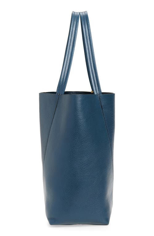 Shop Chloé Spin Leather Tote In Tapestry Blue