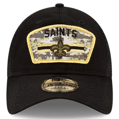 New Orleans Saints 2022 NFL SIDELINE Cream-Black Fitted Hat