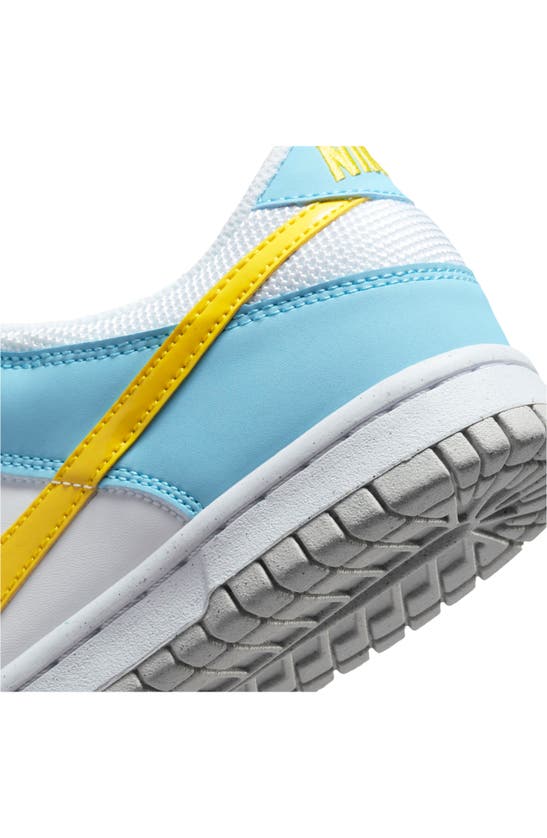 Nike 'dunk Low' Sneaker In Blue Chill/ Yellow/ White